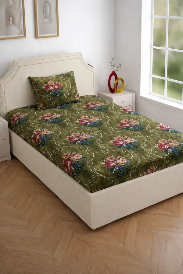 Green_Cotton_Everyday_Single_Bedsheet
