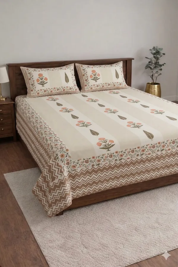 Brown_Cotton_Jantar_Mantar_Diwan_Bedsheet_Set