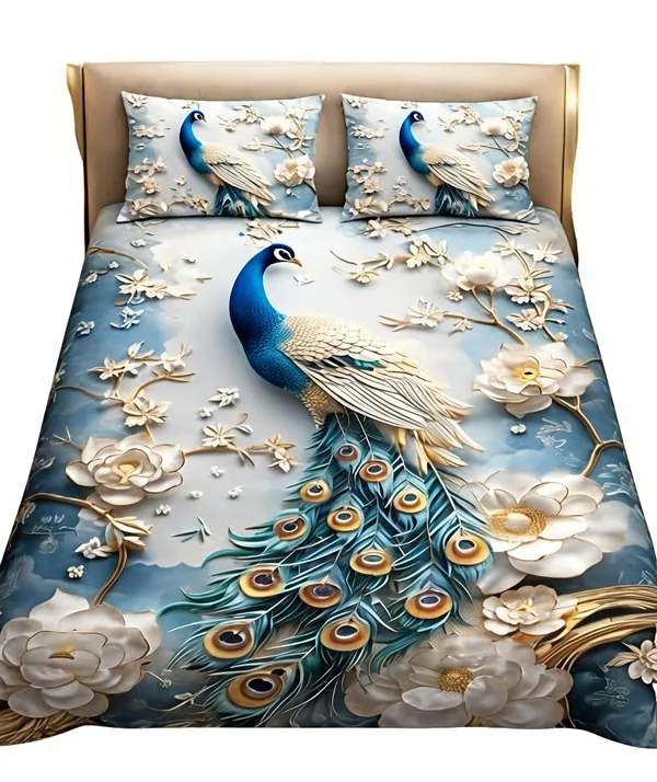 Multicolor_Cotton_7D_Printed_Double_Bedsheet_With_210_Thread_Count