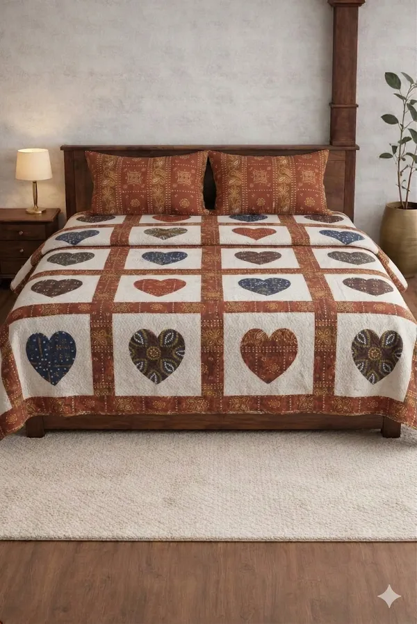 Multicolor_Cotton_Chunari_Print_Double_Bedsheet_With_180_Thread_Count