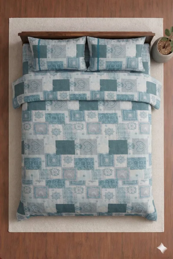 Multicolor_Cotton_Elegant_Double_Bedsheet_With_180_Thread_Count