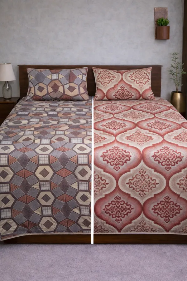 Multicolor_Cotton_Reversible_Double_Bedsheet_With_210_Thread_Count
