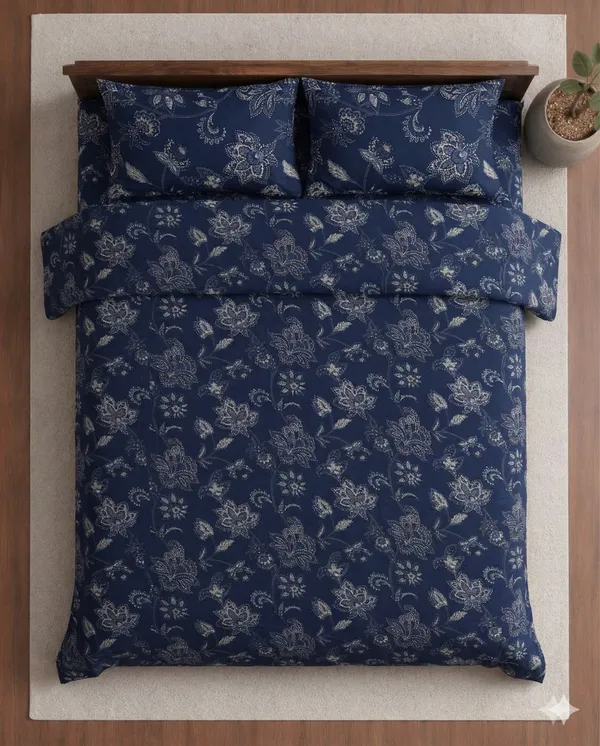 Blue_Cotton_Italian_Meenakari_Double_Bedsheet_With_310_Thread_Count