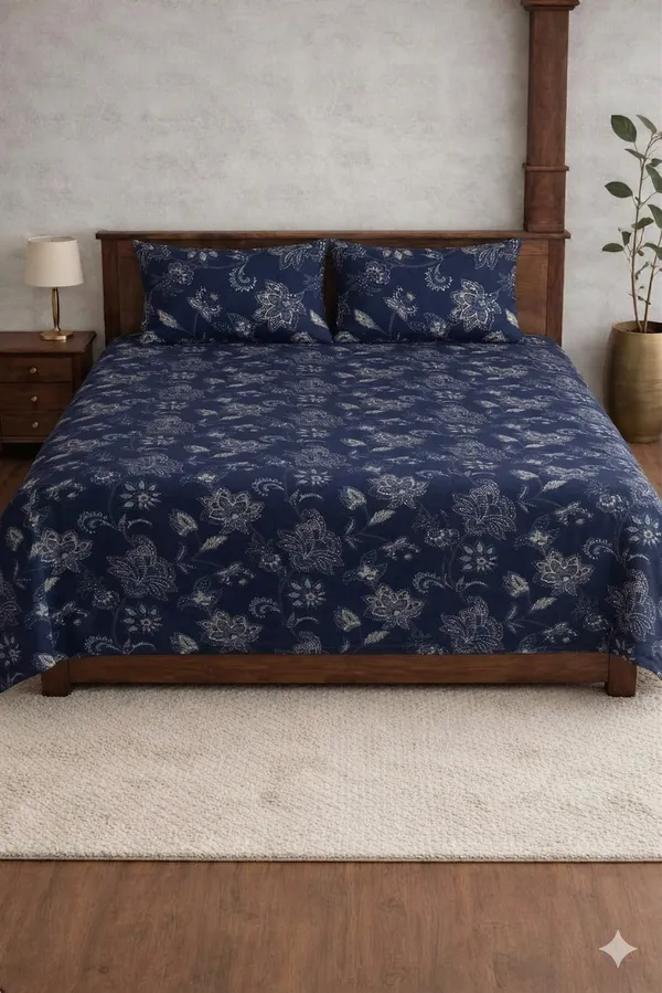 Blue_Cotton_Italian_Meenakari_Double_Bedsheet_With_310_Thread_Count