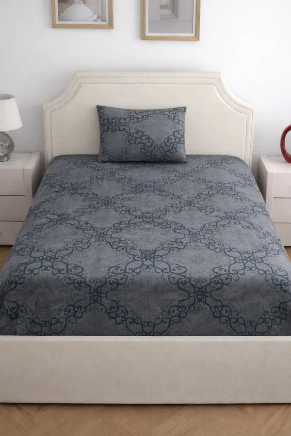 Grey_Cotton_Sonet_Single_Bedsheet