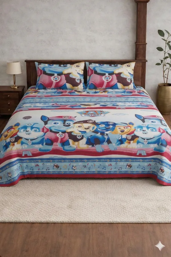 Blue_Cotton_Kids_Den_Double_Bedsheet_With_180_Thread_Count