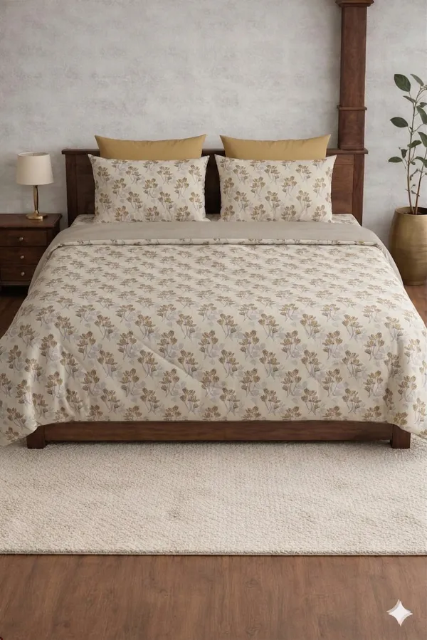 White_Cotton_Pearl_Double_Bedsheet_With_210_Thread_Count