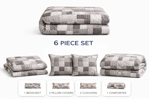 Grey_Cotton_6_Pc_Bedding_Set