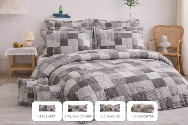 Grey_Cotton_6_Pc_Bedding_Set