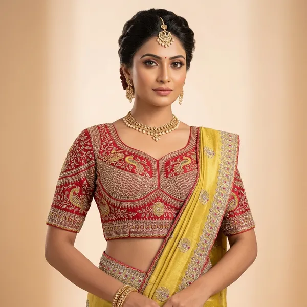 Red_Bridal_Golden_Saree_With_Heavy_Zari_And_Sequin_Work