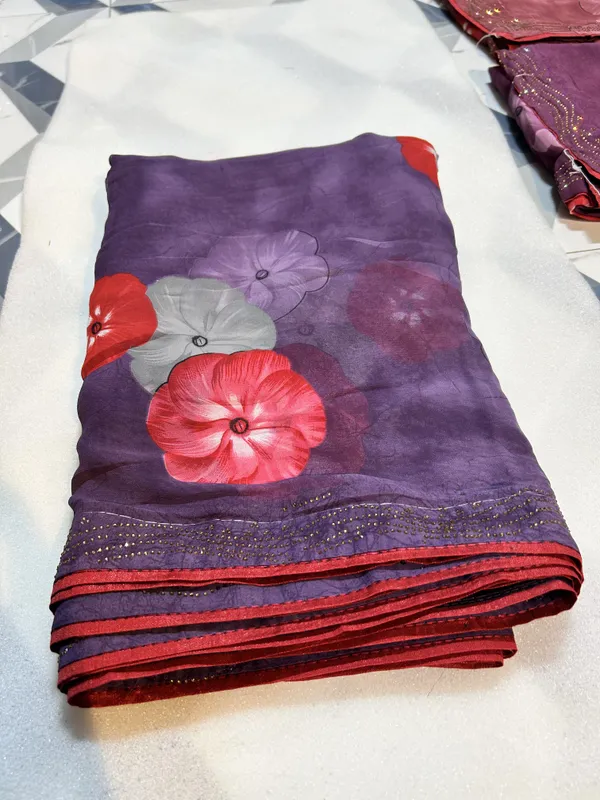 Purple_Floral_Printed_Dola_Silk_Saree_With_Embellished_Border