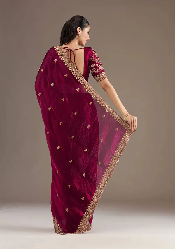 Magenta_Pure_Chiffon_Saree_For_Women