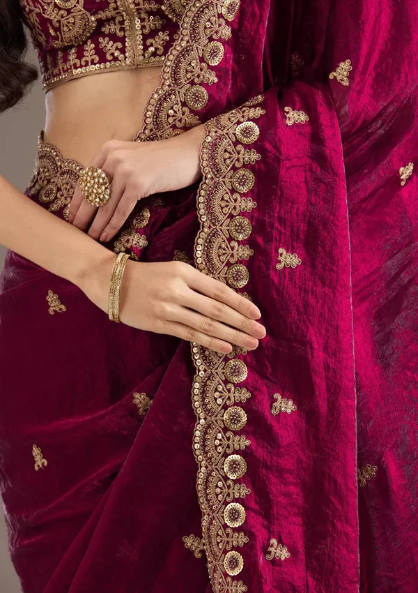 Magenta_Pure_Chiffon_Saree_For_Women