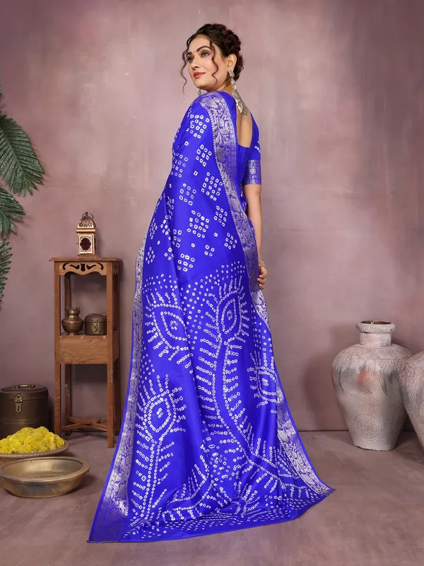 Blue_Silk_Blend_Saree_For_Women