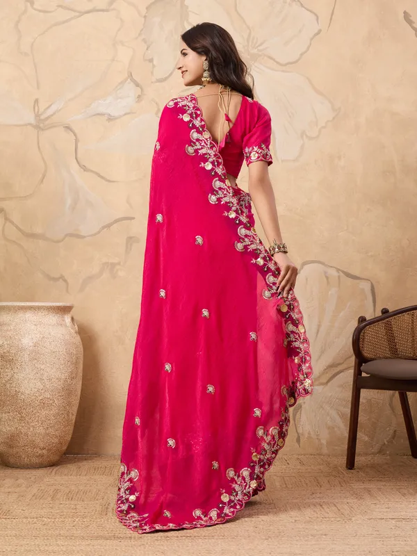 Pink_Pure_Chiffon_Saree_For_Women