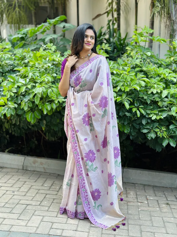 Purple_Pure_Cotton_Saree_For_Women