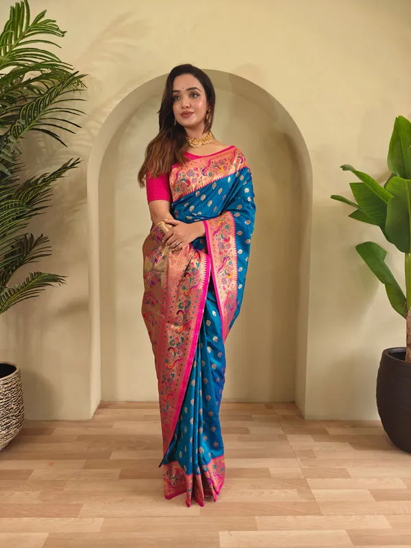 Blue_Art_Silk_Saree_For_Women