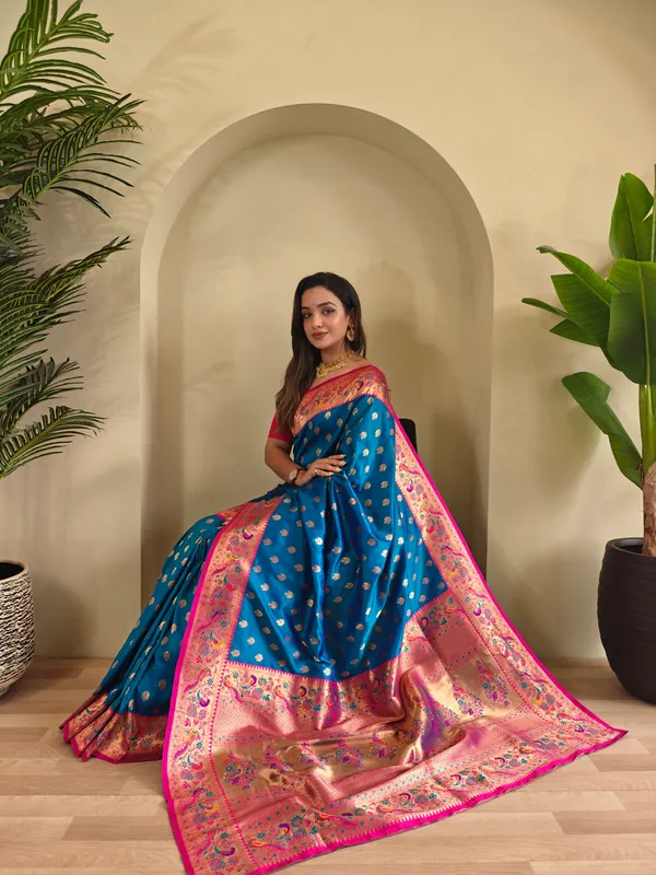 Blue_Art_Silk_Saree_For_Women