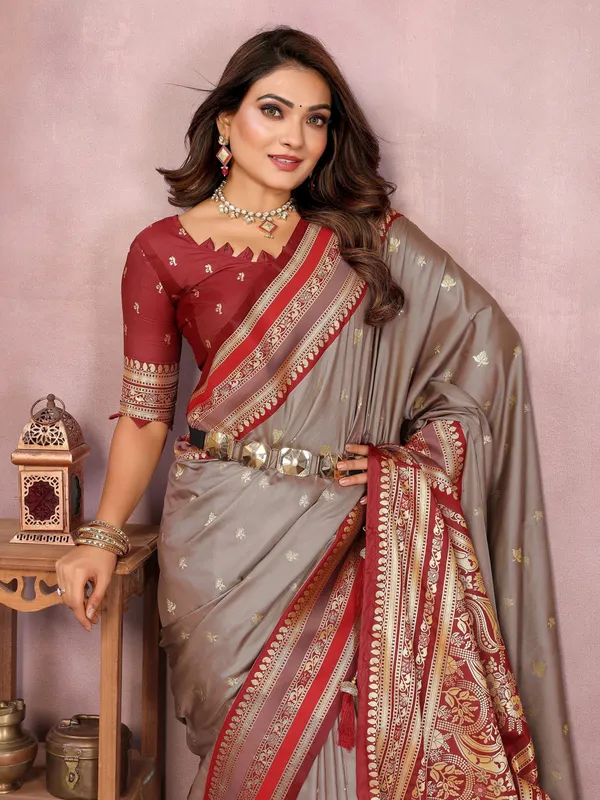 Grey_Art_Silk_Saree_For_Women