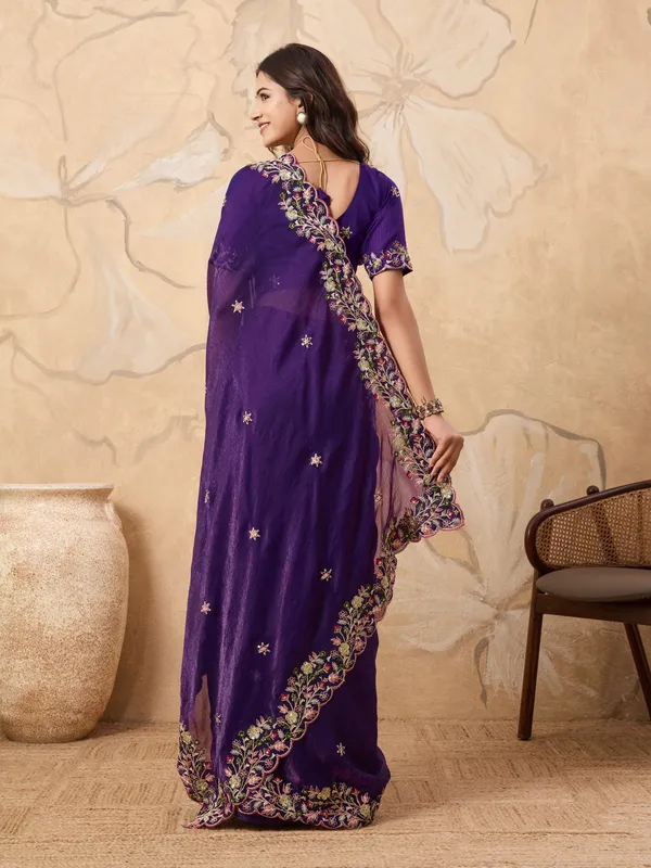 Purple_Pure_Chiffon_Saree_For_Women