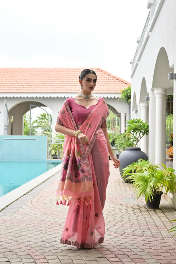 Pink_Pure_Cotton_Saree_For_Women