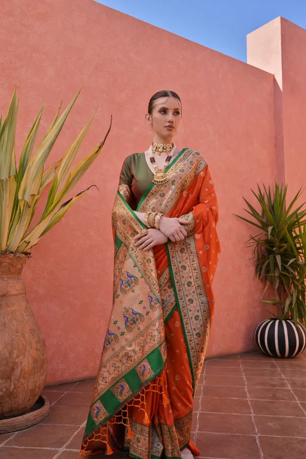 Orange_Art_Silk_Saree_For_Women