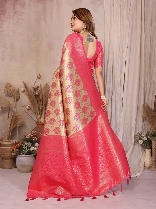 Pink_Tissue_Saree_For_Women