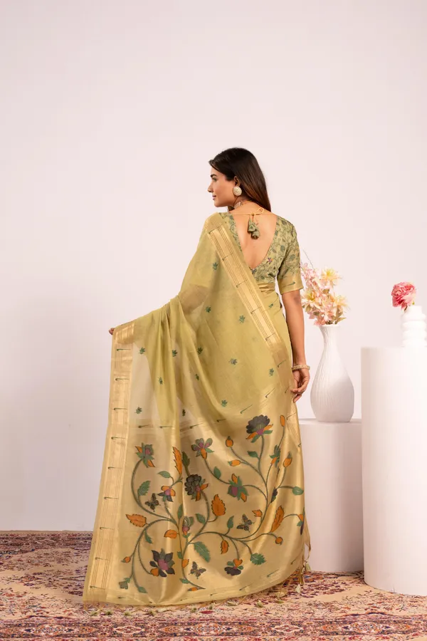 Green_Pure_Cotton_Saree_For_Women