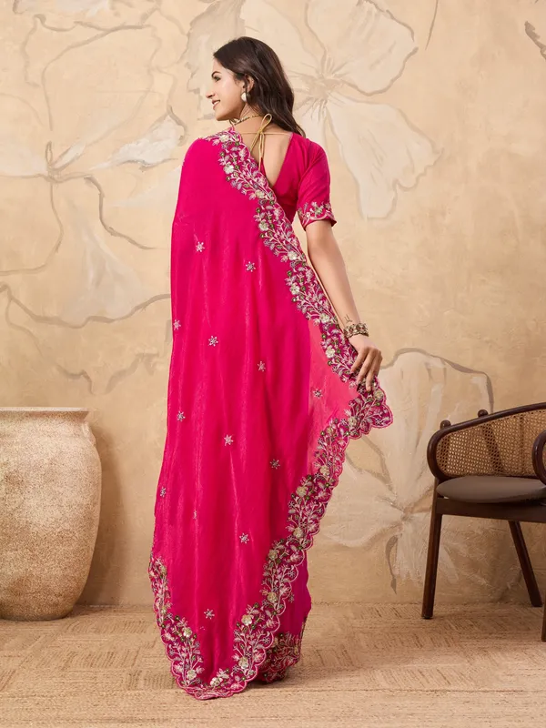 Pink_Pure_Chiffon_Saree_For_Women