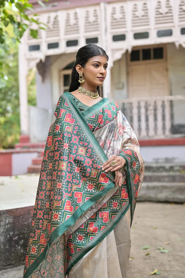 Off_White_Silk_Blend_Saree_For_Women