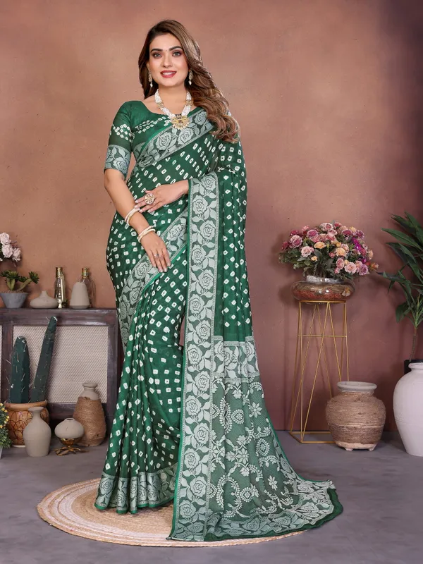 Green_Silk_Blend_Saree_For_Women