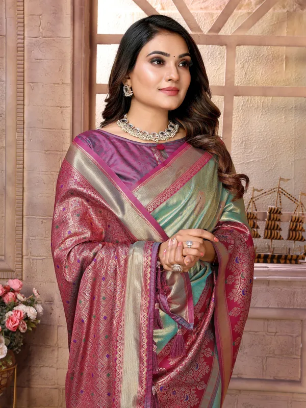 Multicolor_Tissue_Saree_For_Women