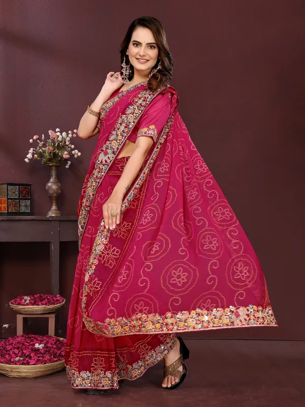 Pink_Poly_Georgette_Saree_For_Women