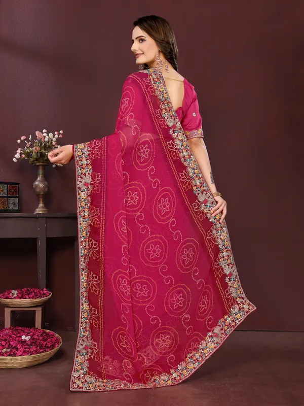 Pink_Poly_Georgette_Saree_For_Women