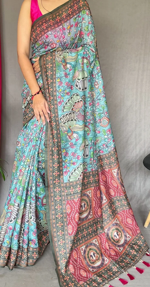 Ocean_Blue_Art_Silk_Saree_For_Women