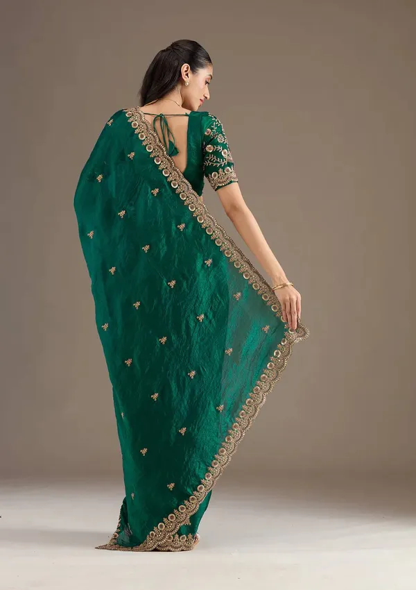 Green_Pure_Chiffon_Saree_For_Women