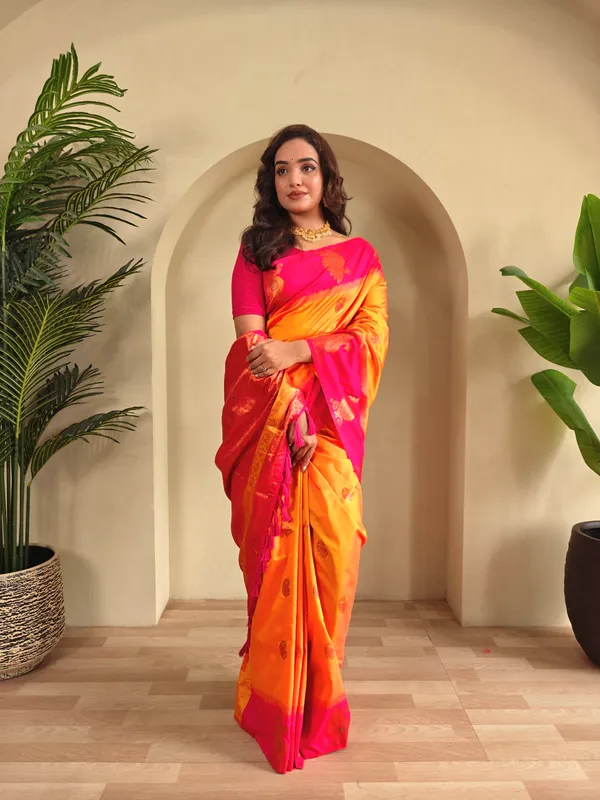 Orange_Art_Silk_Saree_For_Women