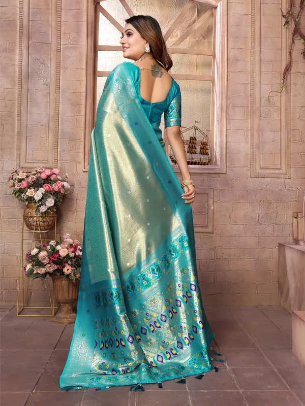 Blue_Tissue_Saree_For_Women