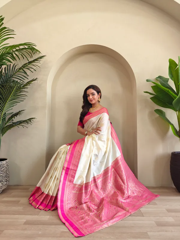 Off_White_Art_Silk_Saree_For_Women
