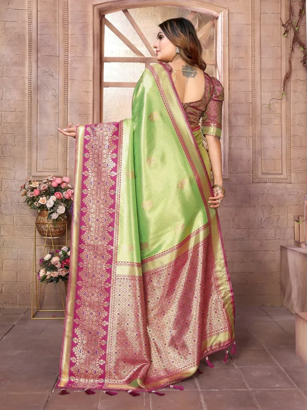 Pink_Tissue_Saree_For_Women