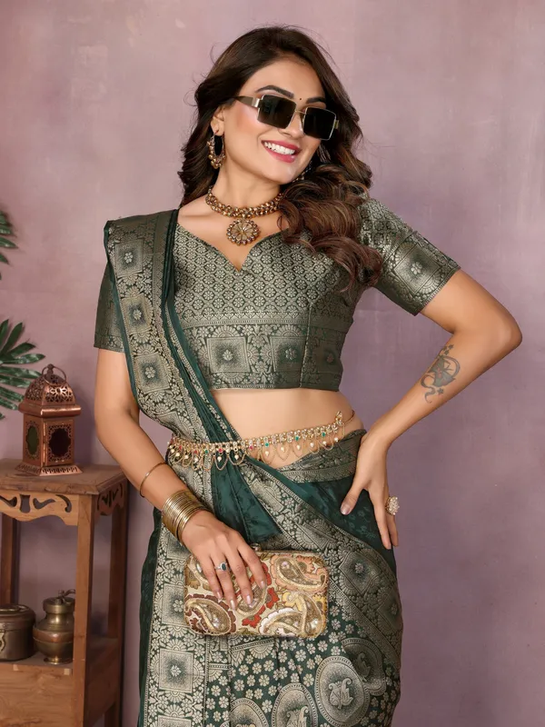 Green_Art_Silk_Saree_For_Women