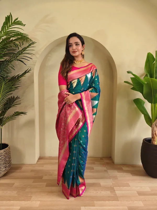 Fluorescent_Green_Art_Silk_Saree_For_Women