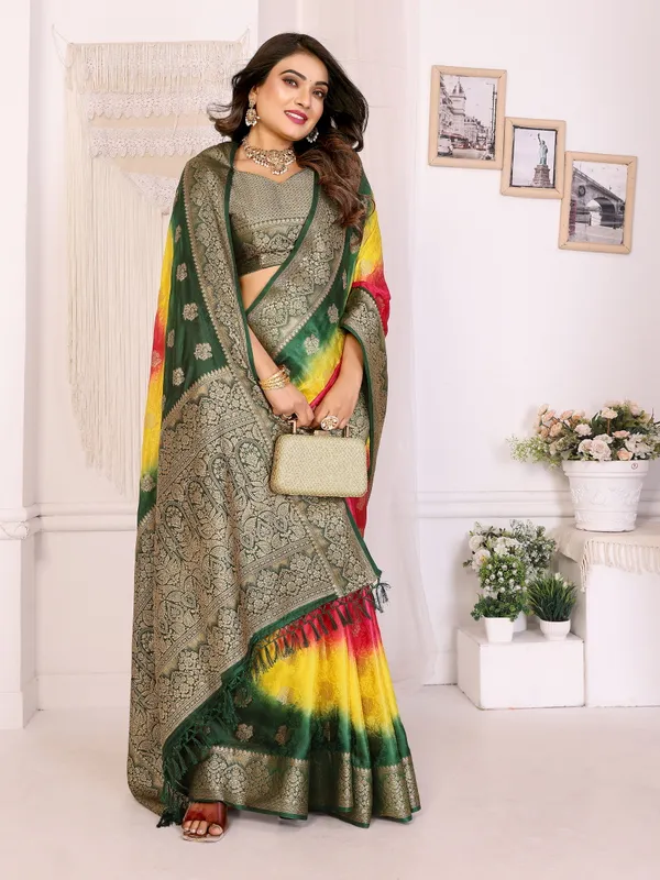 Multicolor_Satin_Saree_For_Women