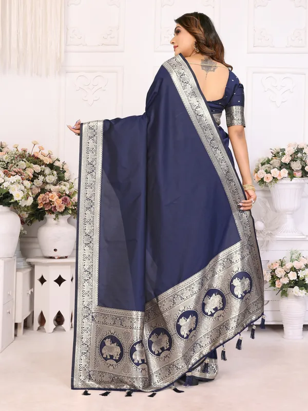 Navy_Blue_Art_Silk_Saree_For_Women
