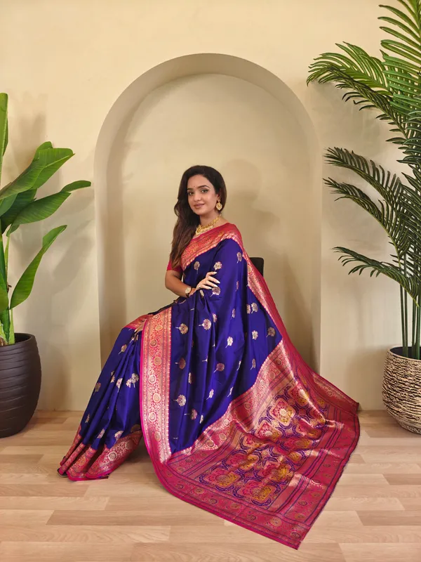 Navy_Blue_Art_Silk_Saree_For_Women