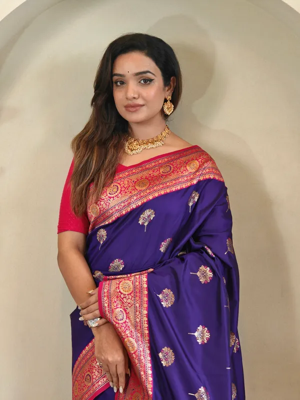 Navy_Blue_Art_Silk_Saree_For_Women