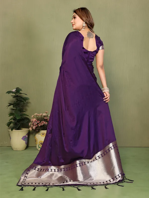 Purple_Satin_Saree_For_Women