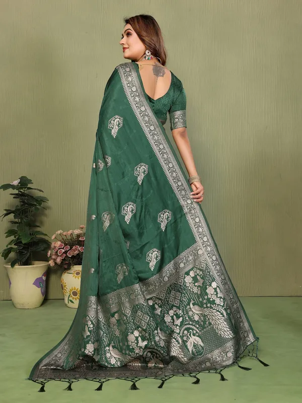 Green_Satin_Saree_For_Women