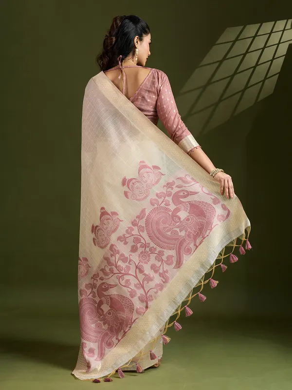 Pink_Muga_Pure_Cotton_Saree_For_Women