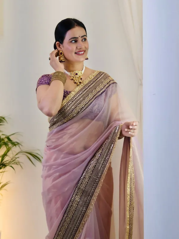 Pink_Supernet_Saree_For_Women